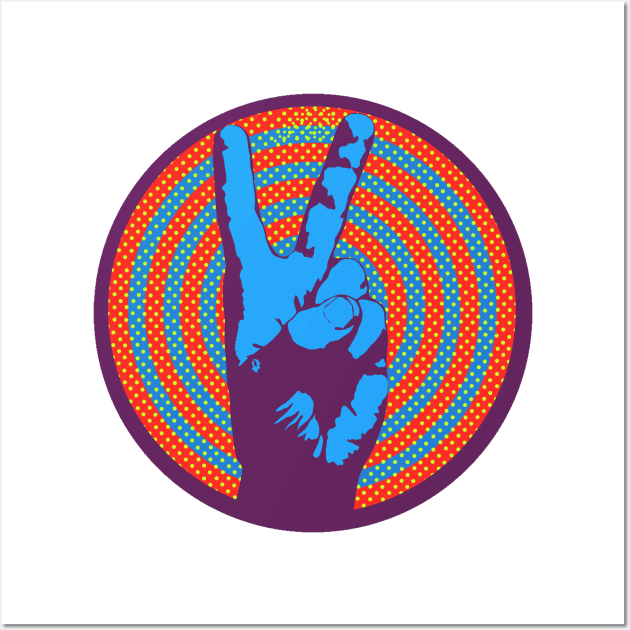 1960s Pop Art Peace Sign Wall Art by Naves